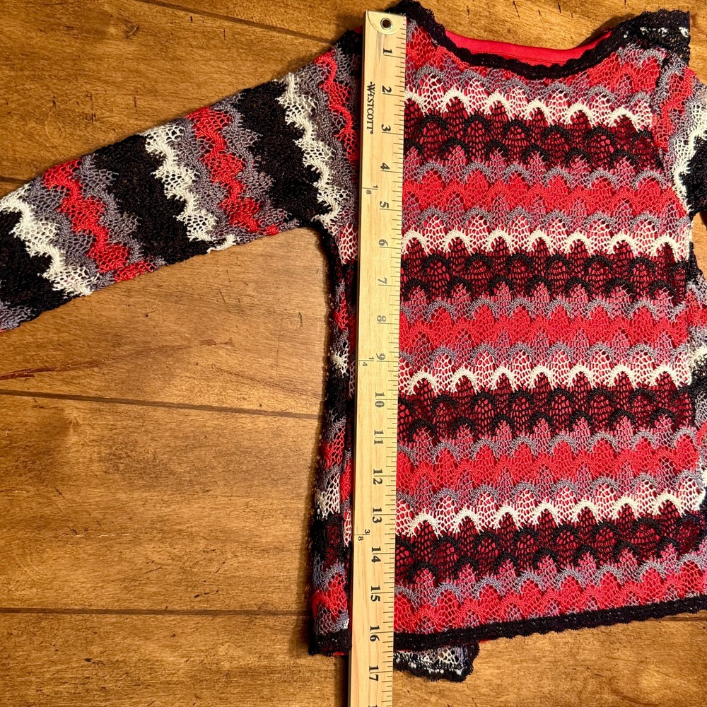 Nannette Kids Girls 5 Knit Cardigan Red Layered Ruffle‎ Dress Outfit Set A-0119 - Picture 13 of 15